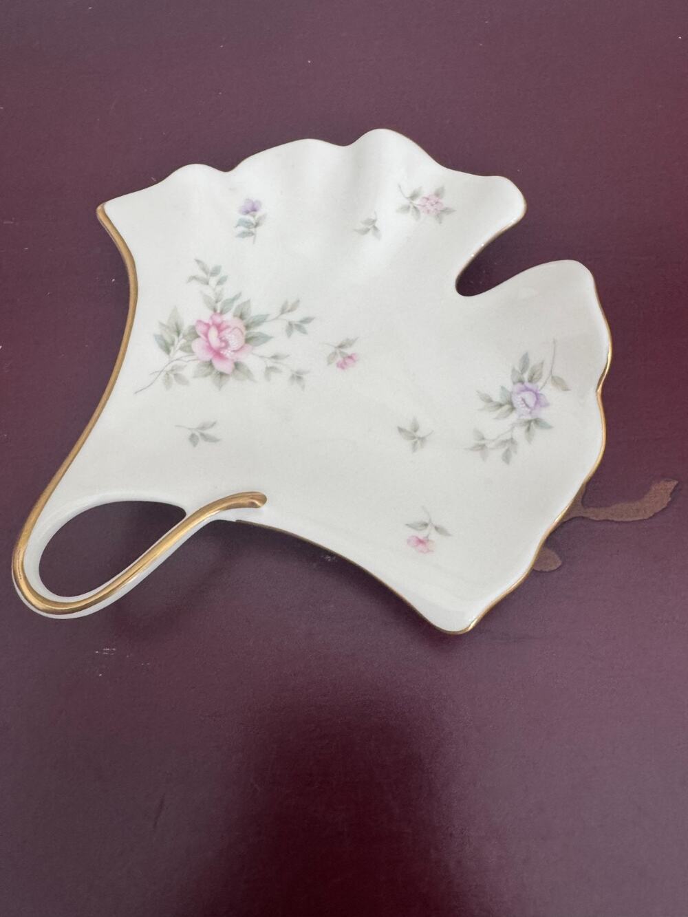Mikasa Remembrance Gingko Leaf Fine Bone China 6" Trinket Tray